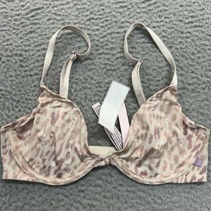 Victoria Secret Bra 32C Demi Unlined Demi Leopard